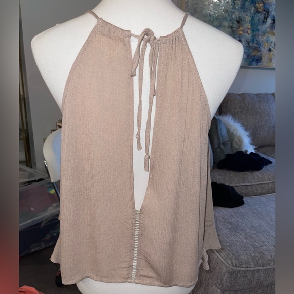 Nude with red lace tank Womens M - Picture 4 of 5